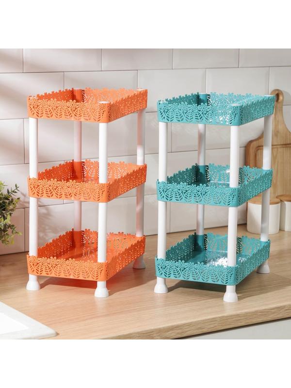 Этажерка 3-х ярусная «Ромашки», цвет МИКС