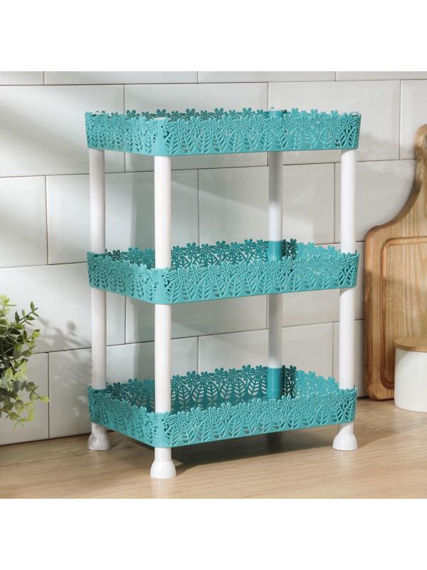 Этажерка 3-х ярусная «Ромашки», цвет МИКС