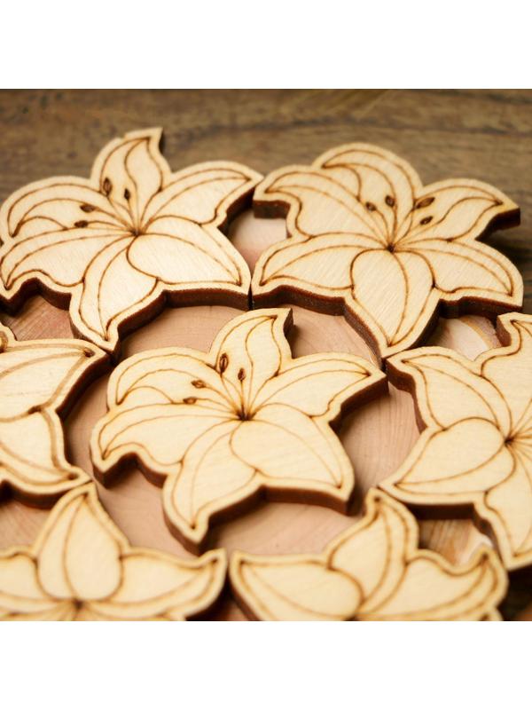 Подставка под горячее «Лилия», D=11 см, можжевельник