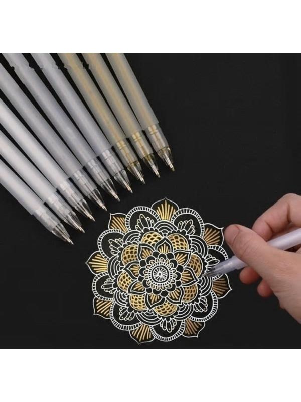 Ручка гелевая, 0.5 мм, белый, прозрачный корпус с резиновым держателем