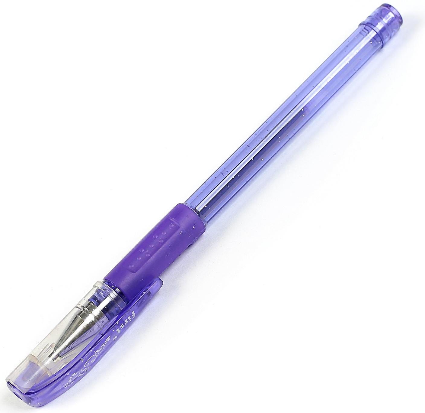 Набор гелевых ручек, 12 цветов, с блёстками, с резиновыми держателями, в блистере