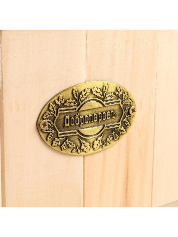 Шайка из липы, 15 л, круглая, пластиковая вставка, 