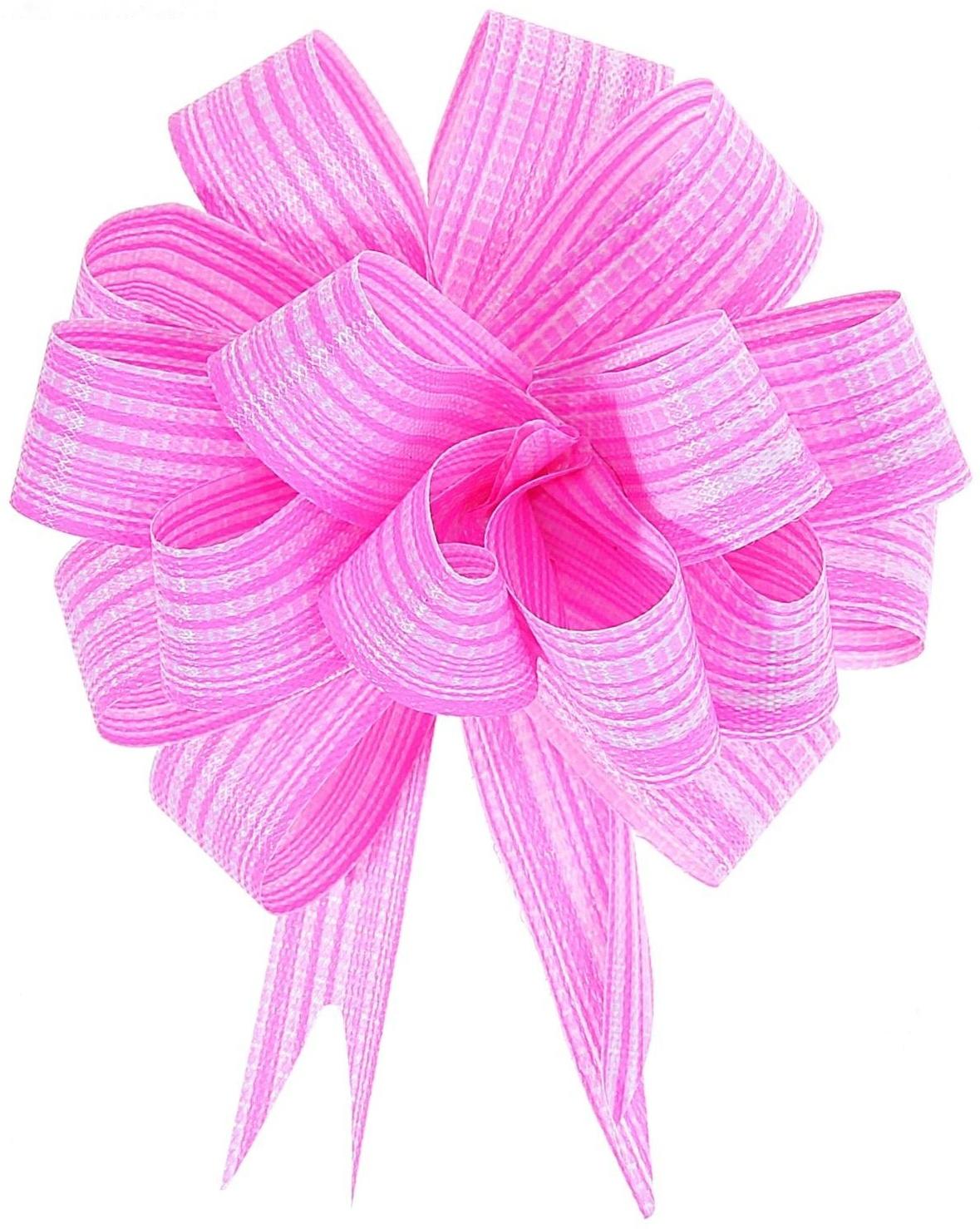 Бант-шар №1,8 тонкие полосы, розовый