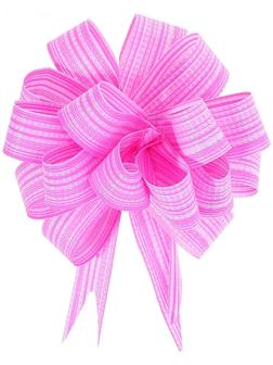 Бант-шар №1,8 тонкие полосы, розовый
