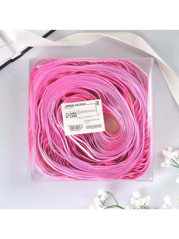 Бант-шар №4,5 три золотых полосы, ярко-розовый