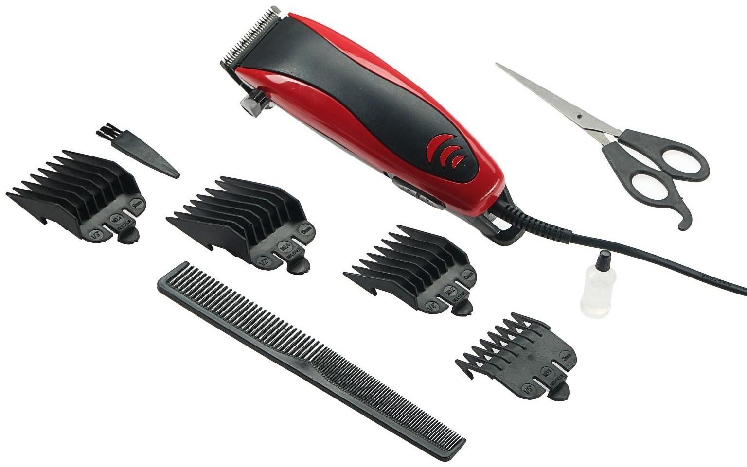 Машинка для стрижки Luazon LTRI-14, 15 Вт, 3/6/9/12 мм, 220 В, красная