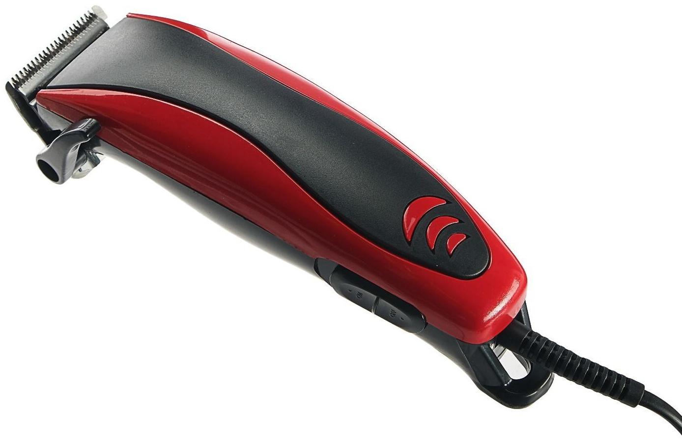 Машинка для стрижки Luazon LTRI-14, 15 Вт, 3/6/9/12 мм, 220 В, красная