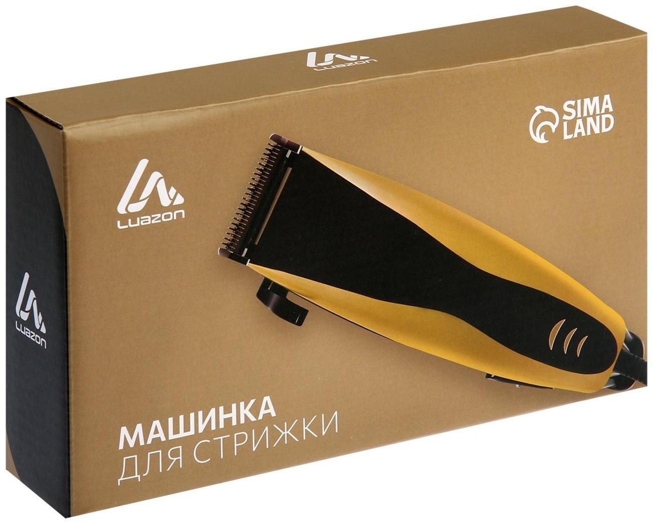 Машинка для стрижки Luazon LTRI-14, 15 Вт, 3/6/9/12 мм, 220 В, красная