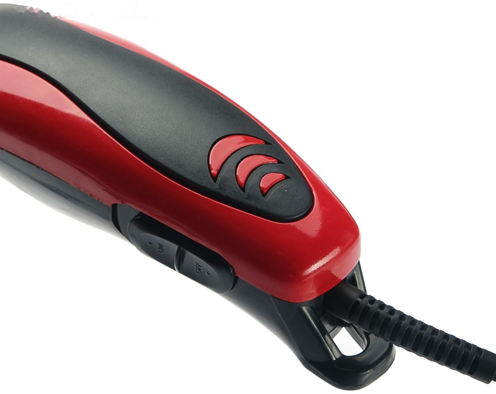 Машинка для стрижки Luazon LTRI-14, 15 Вт, 3/6/9/12 мм, 220 В, красная