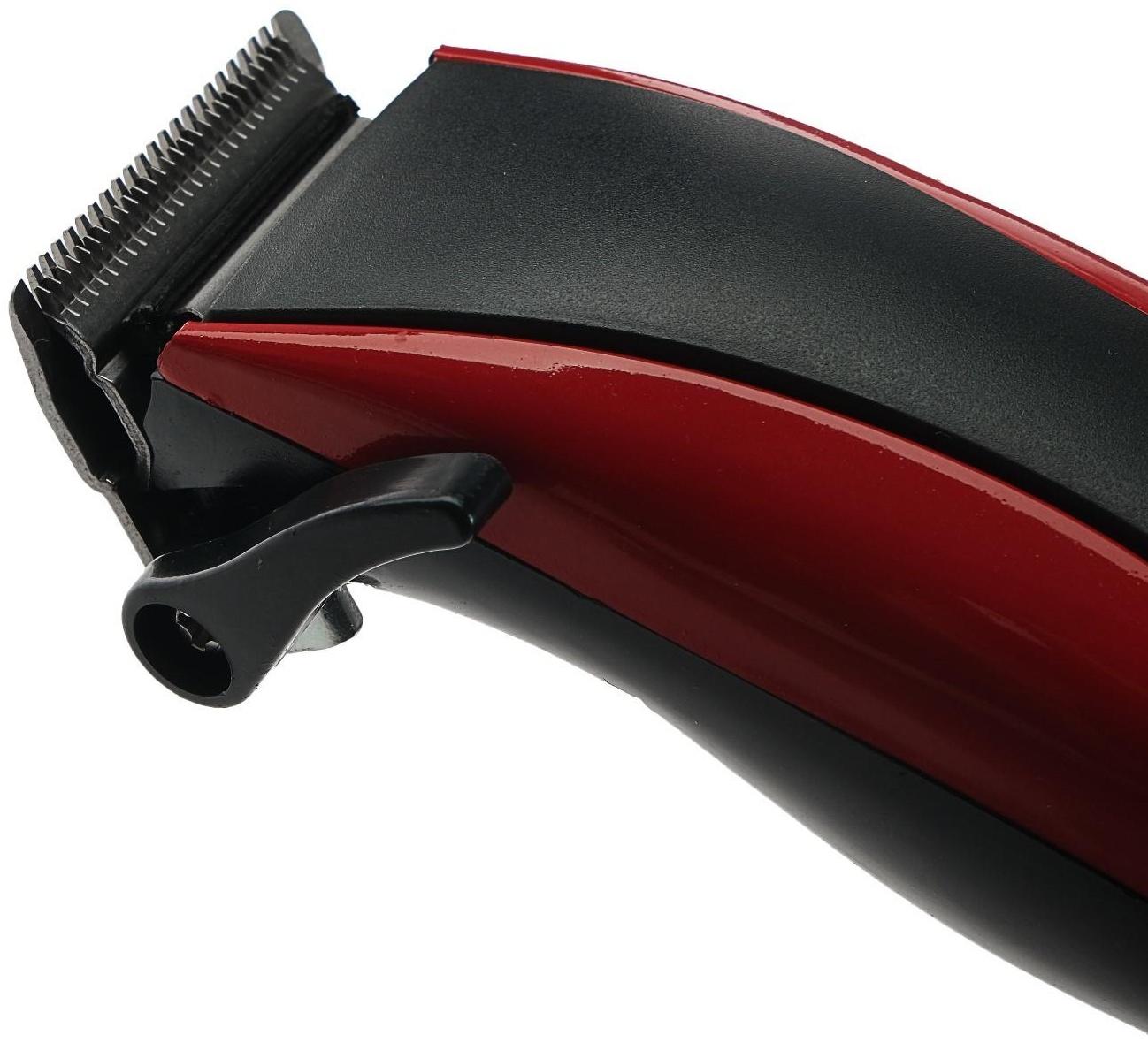 Машинка для стрижки Luazon LTRI-14, 15 Вт, 3/6/9/12 мм, 220 В, красная