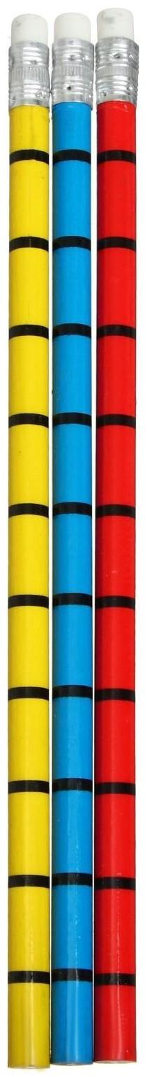 Карандаш чёрнографитный с ластиком 