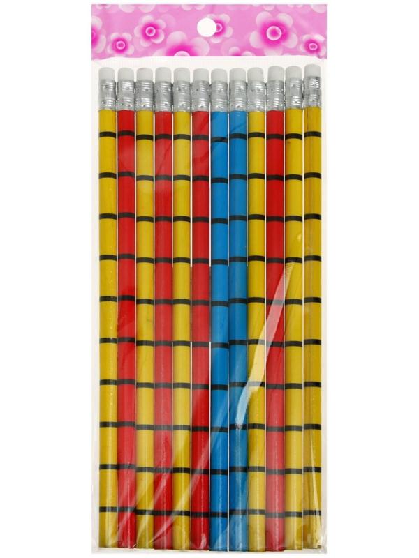 Карандаш чёрнографитный с ластиком 