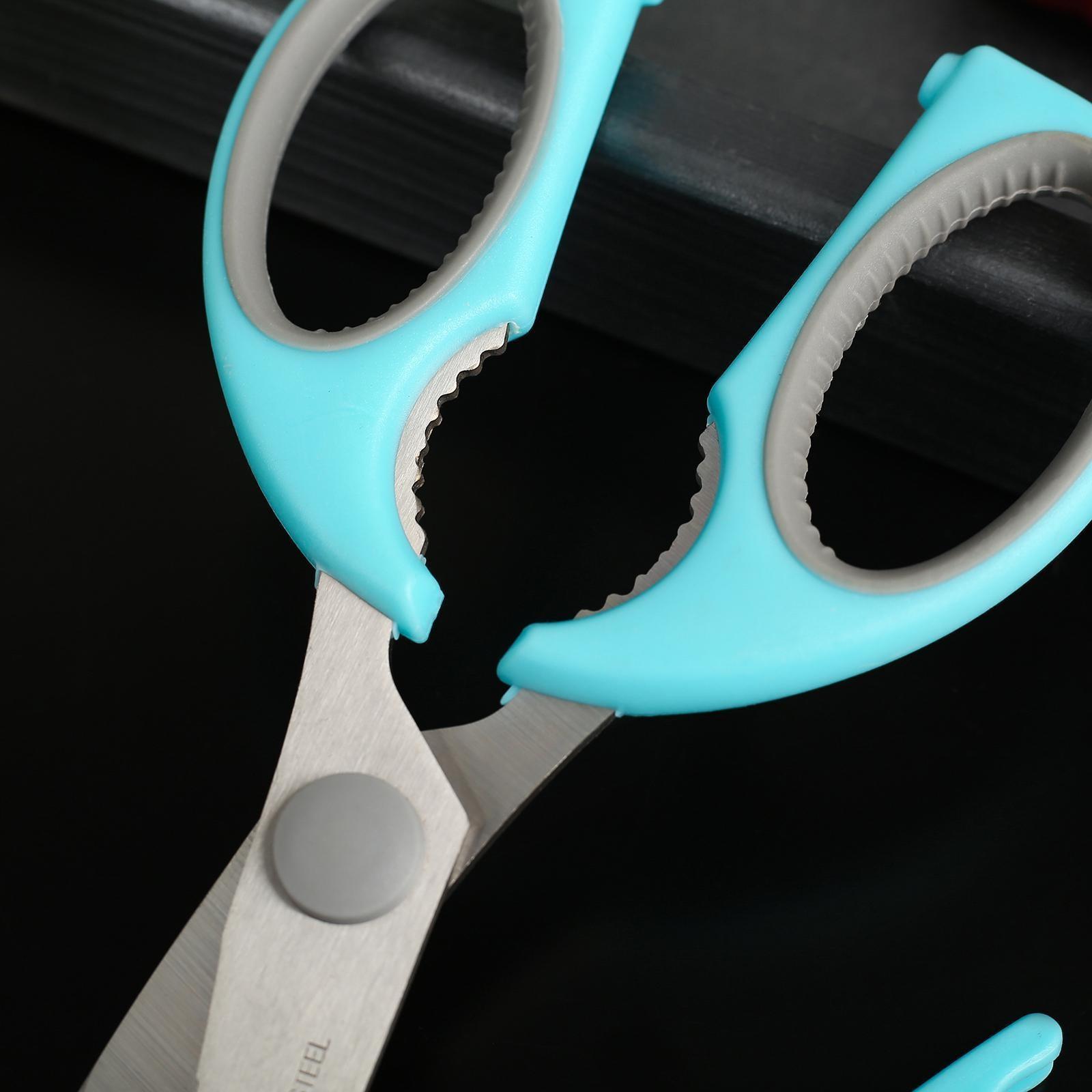 Ножницы кухонные Доляна «Эльба», 22 см, с чехлом для лезвий, цвет МИКС