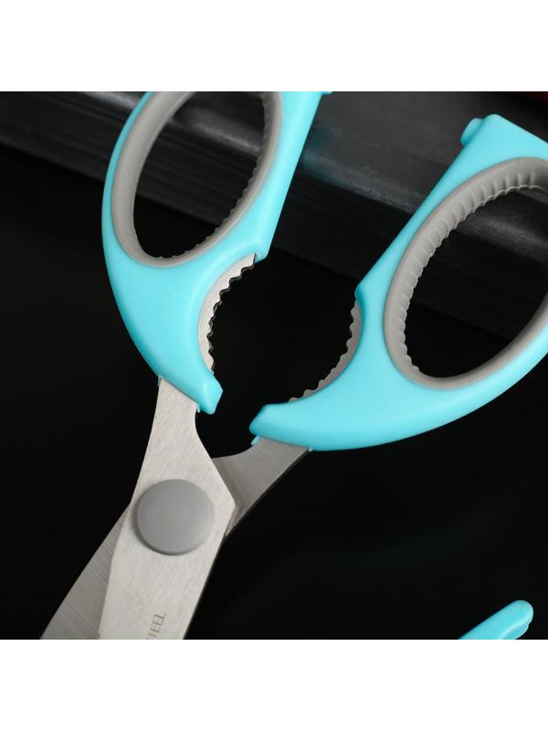 Ножницы кухонные Доляна «Эльба», 22 см, с чехлом для лезвий, цвет МИКС