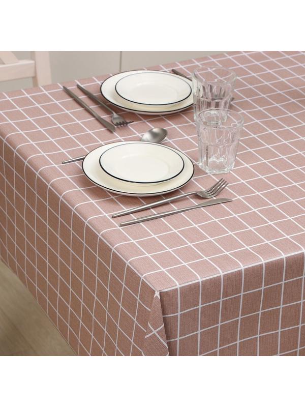 Клеёнка столовая на тканевой основе, ширина 137 см, толщина 0,3 мм, рулон 20 метров