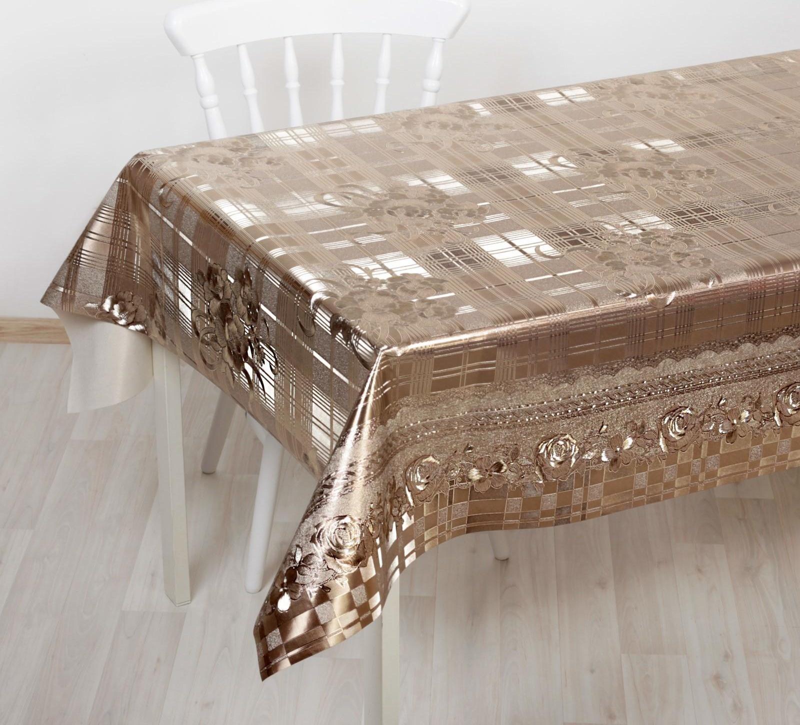 Клеёнка столовая на тканевой основе, ширина 137 см, рулон 20 метров