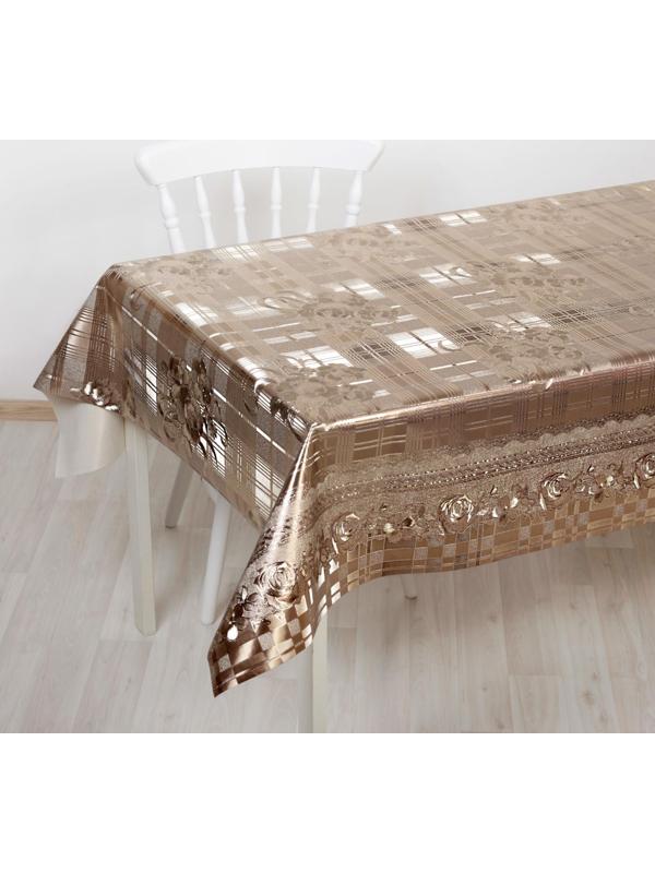 Клеёнка столовая на тканевой основе, ширина 137 см, рулон 20 метров