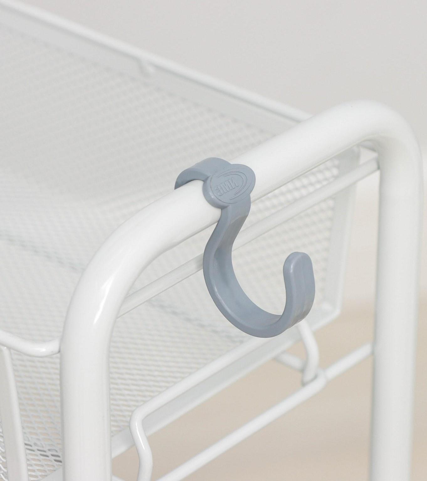 Этажерка на колёсиках «Ладья 1К», 3 яруса, 44×17×75,5 см, цвет серый