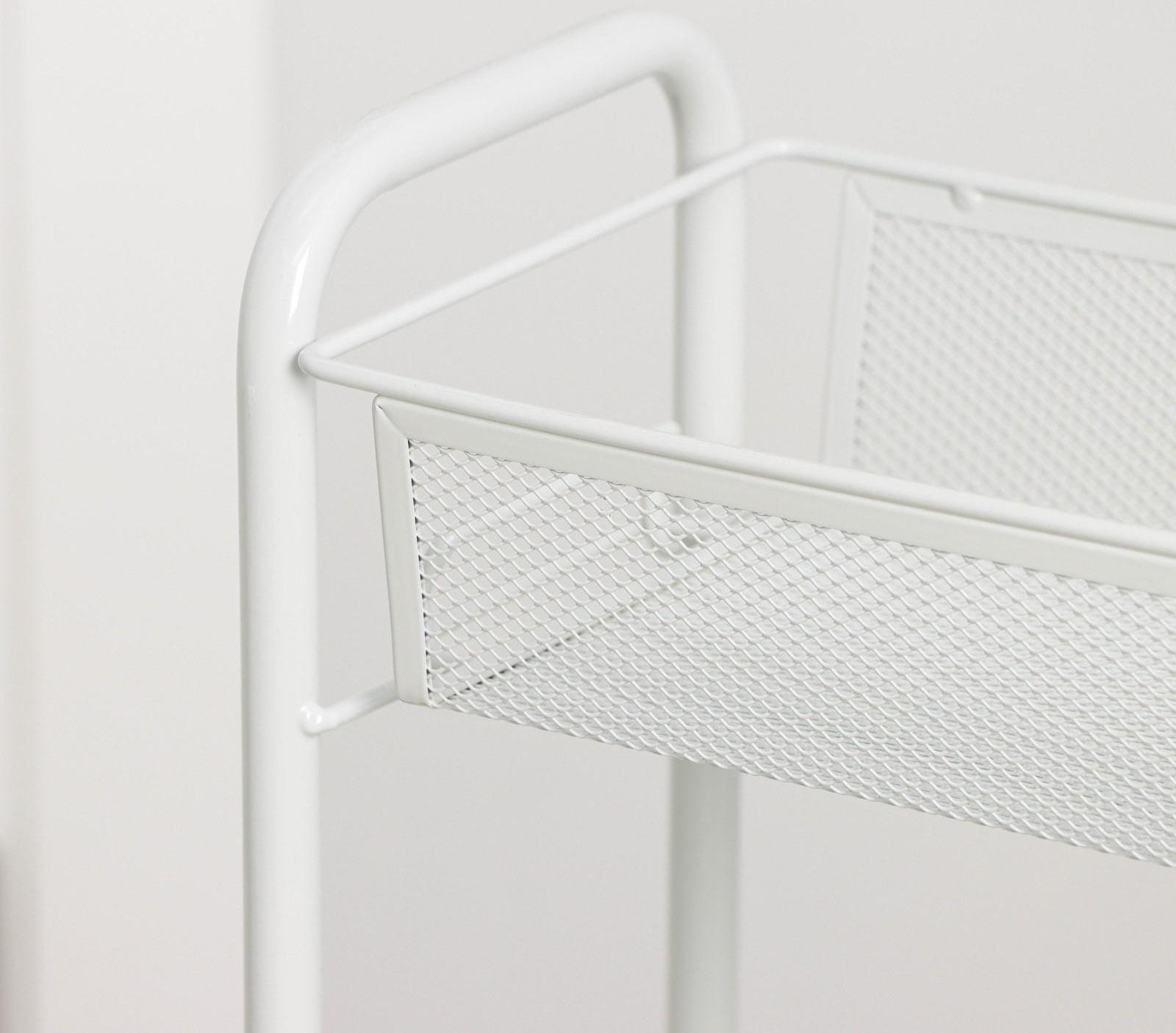 Этажерка на колёсиках «Ладья 1К», 3 яруса, 44×17×75,5 см, цвет серый