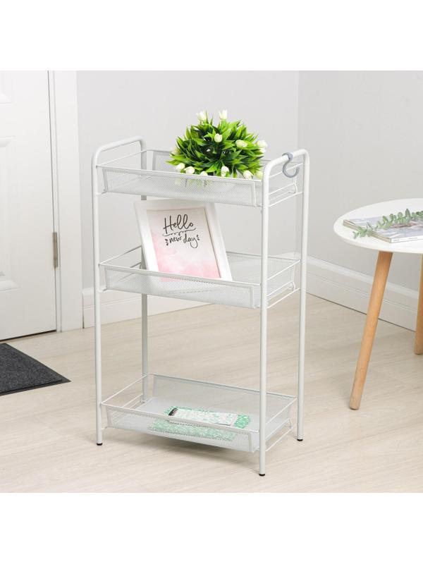 Этажерка «Ладья 2», 3 яруса, 44×25×71,5 см, цвет серый