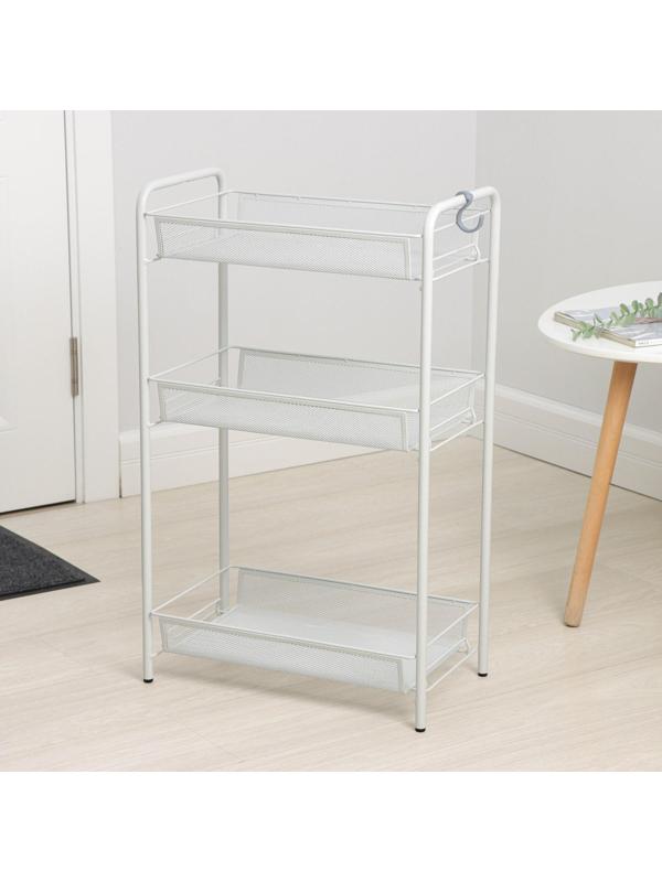 Этажерка «Ладья 2», 3 яруса, 44×25×71,5 см, цвет серый