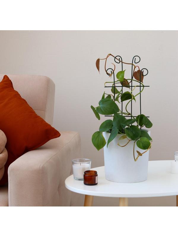 Шпалера, 40 × 18 × 0.3 см, металл, зелёная, «Узорная»