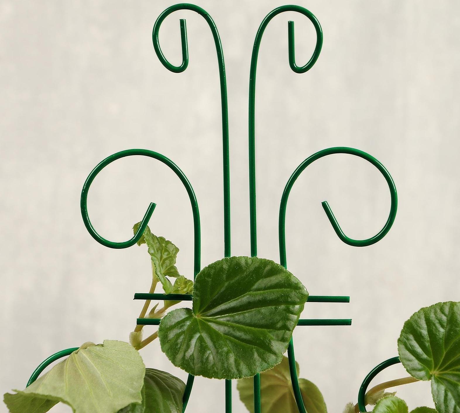 Шпалера, 44 × 18 × 0.3 см, металл, зелёная, «Бабочка»