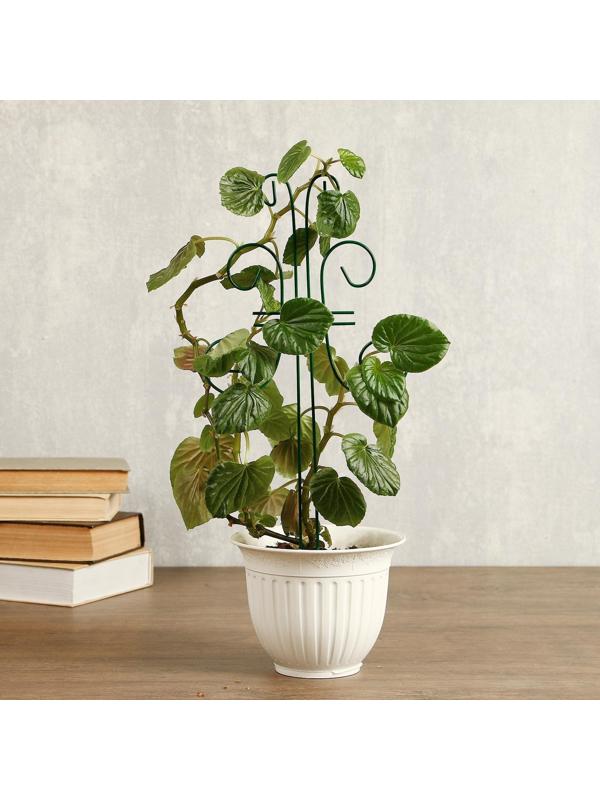 Шпалера, 44 × 18 × 0.3 см, металл, зелёная, «Бабочка»