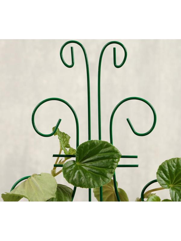 Шпалера, 44 × 18 × 0.3 см, металл, зелёная, «Бабочка»