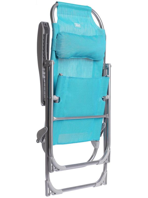 Кресло-шезлонг складное К2, 75 x 59 x 109 см, цвет бирюзовый