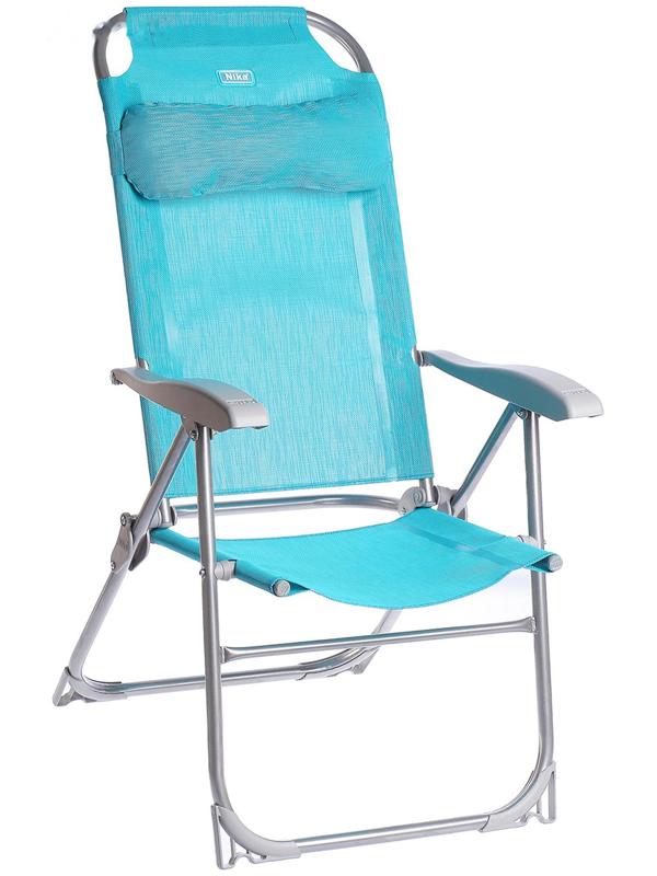 Кресло-шезлонг складное К2, 75 x 59 x 109 см, цвет бирюзовый