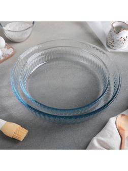 Набор круглой посуды из жаропрочного стекла для запекания Borcam, 2 предмета: 1,6 л, 2,6 л