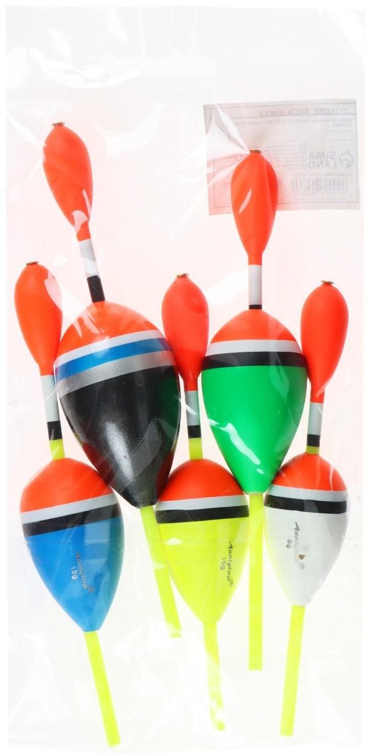 Набор поплавков, вес 8, 10, 15, 20, 25 г, набор 5 шт.