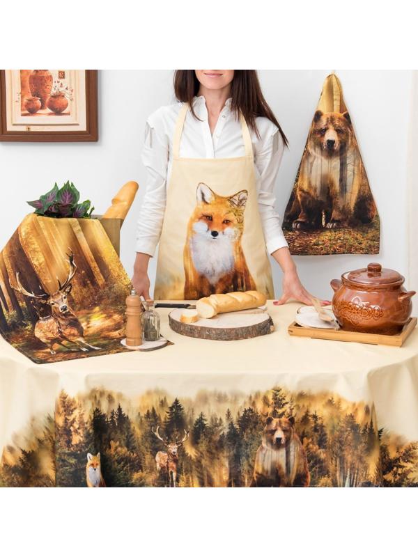 Фартук «Этель: Лес», 65 × 60 см, хлопок 100 %, саржа, 190 г/м²