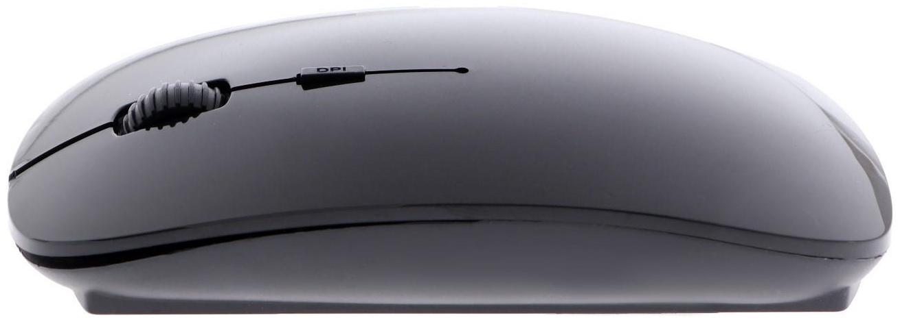 Мышь LuazON MB-1.0, беспроводная, оптическая, 1600 dpi, USB, чёрная