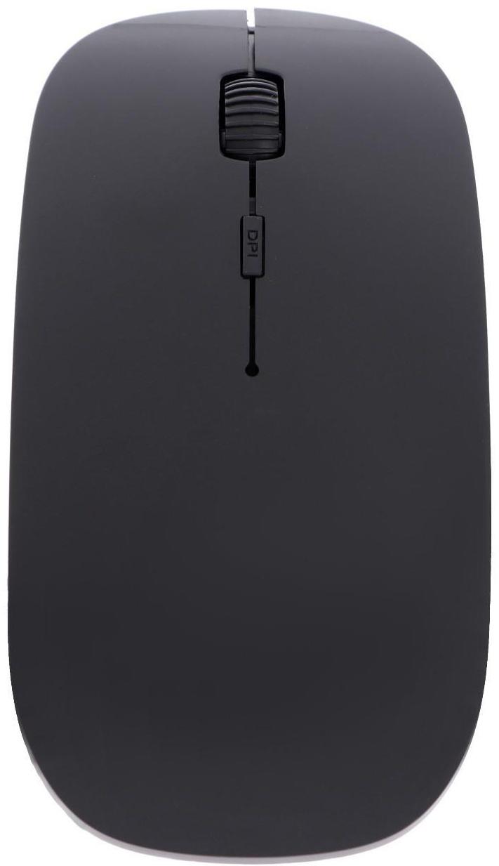 Мышь LuazON MB-1.0, беспроводная, оптическая, 1600 dpi, USB, чёрная