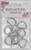 Полукольца для сумок, d = 20 мм, толщина - 3 мм, 10 шт, цвет серебряный