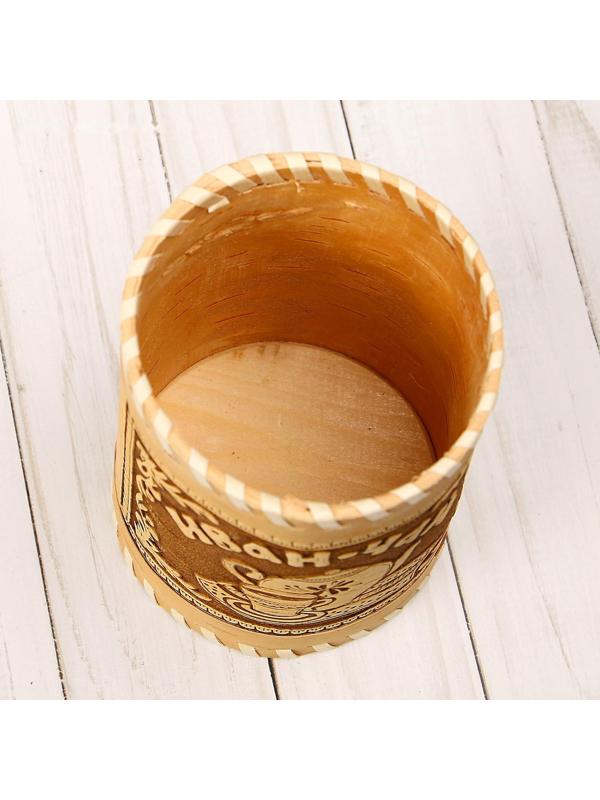 Туес «Иван-чай», 8,5×8,5×14 см, береста