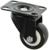 Колесо мебельное, d=50 мм, без тормоза, черное
