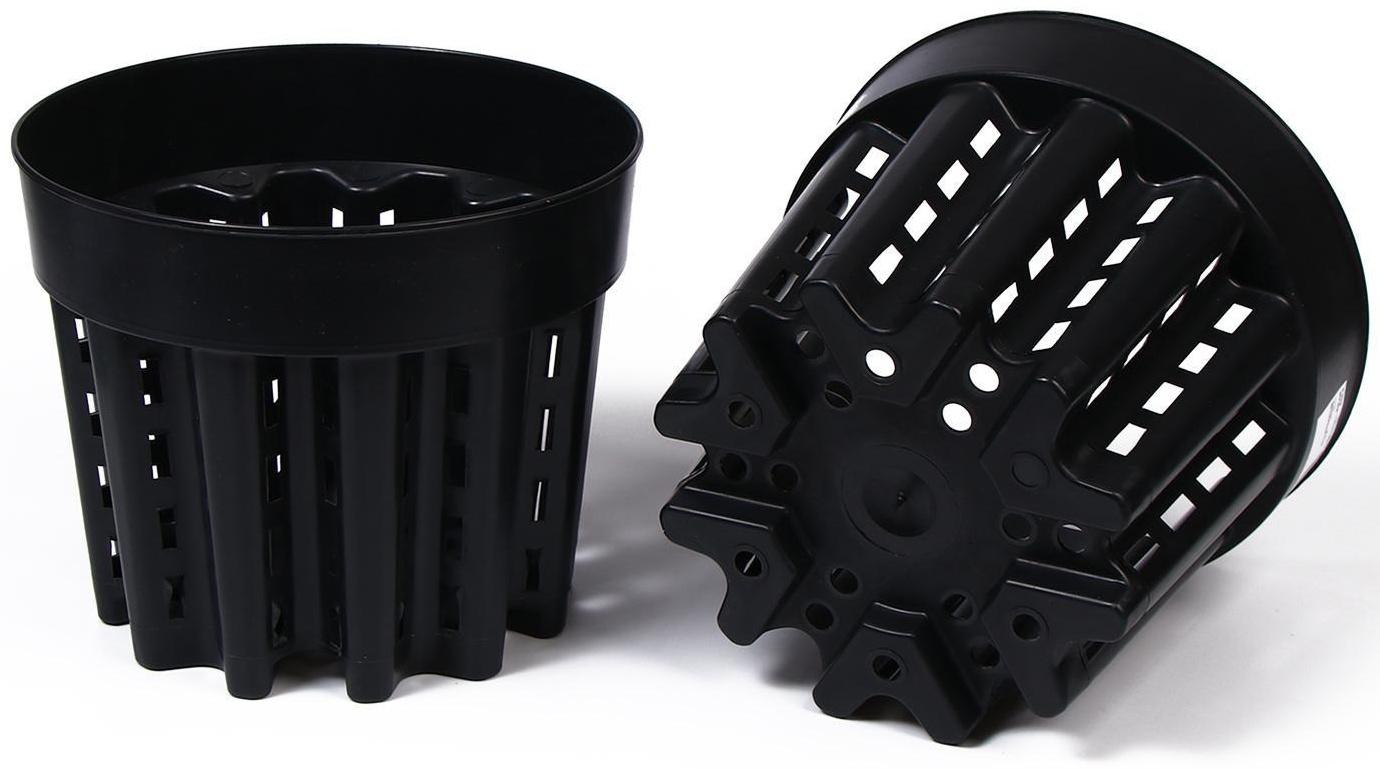 Горшок для рассады, 7.5 л, 26 × 26 × 21,5 см, чёрный