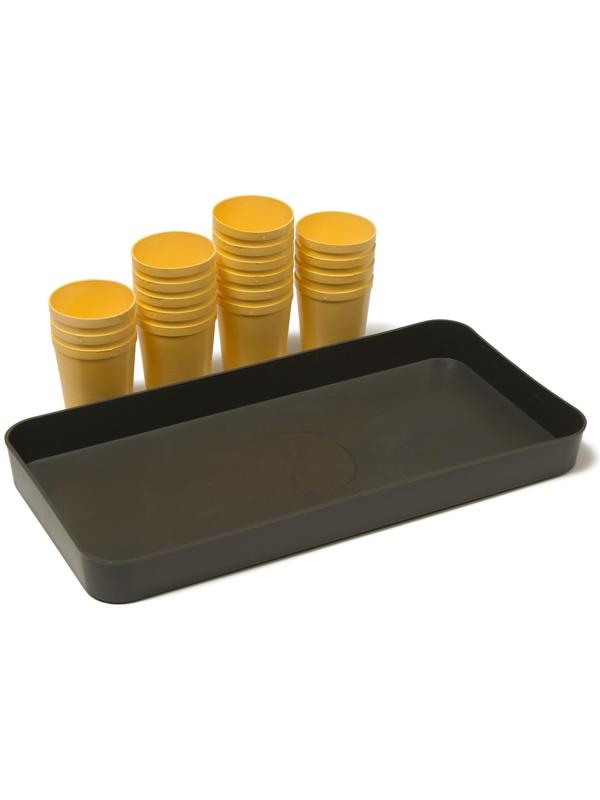 Набор для рассады: стаканы по 250 мл (18 шт.), поддон 40 × 20 см, цвет МИКС, Greengo