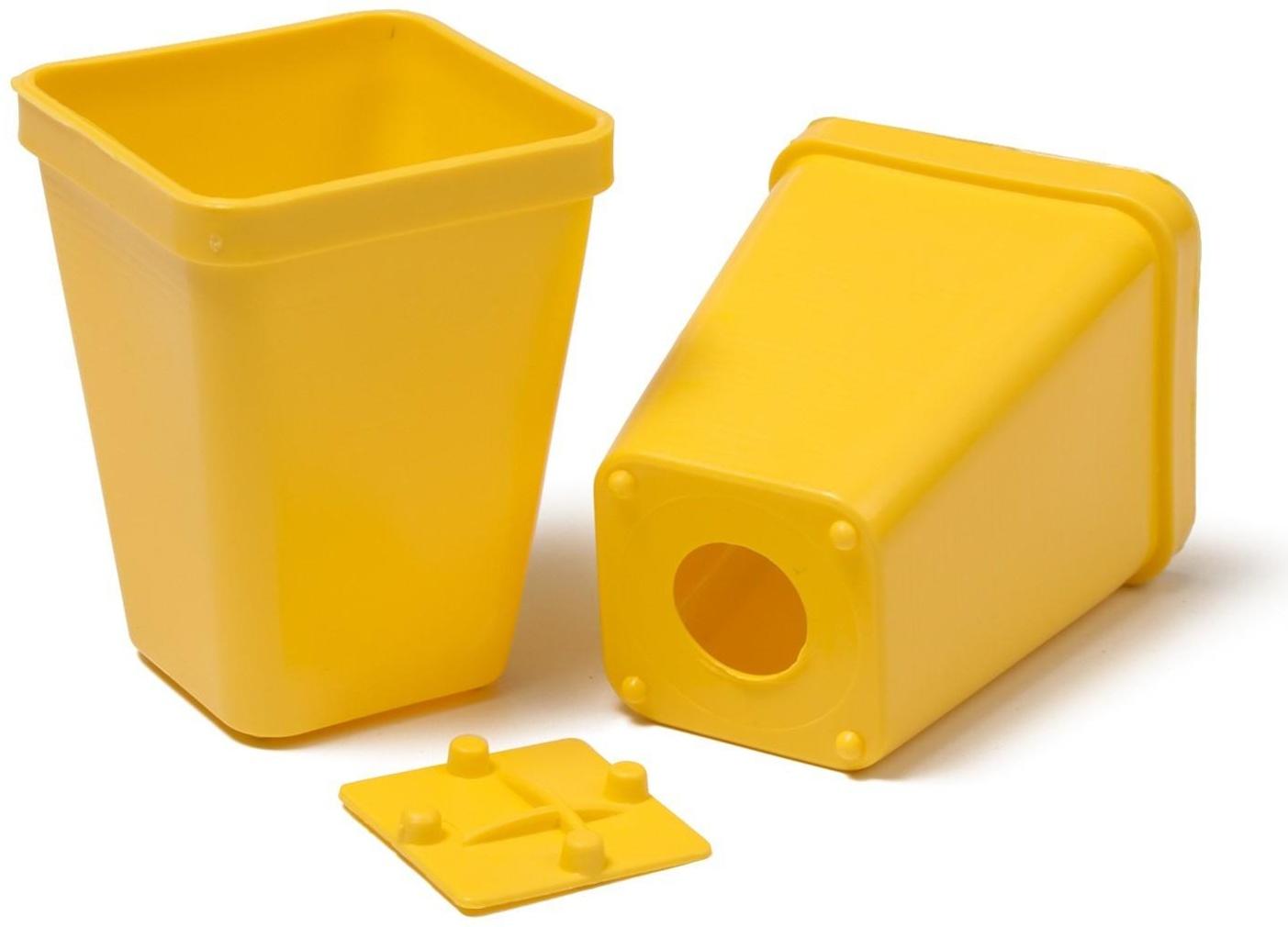 Набор для рассады: стаканы по 200 мл (18 шт.), поддон 36,5 × 17 см, цвет МИКС, Greengo