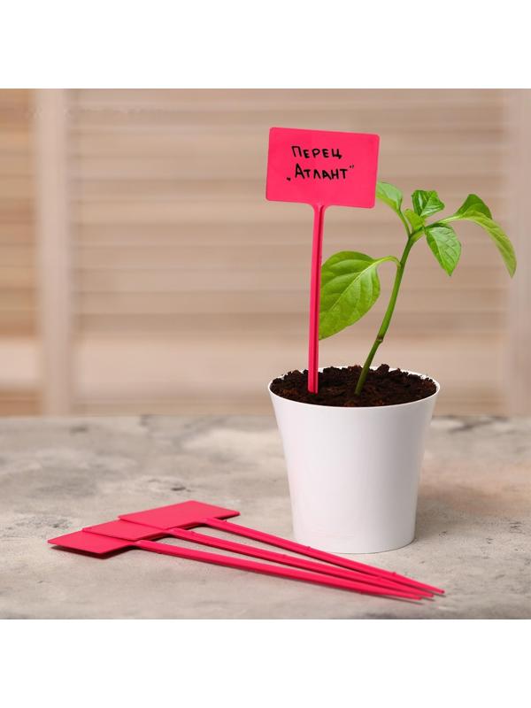 Ярлыки садовые для маркировки, 34 см, набор 10 шт., пластик, цвет МИКС