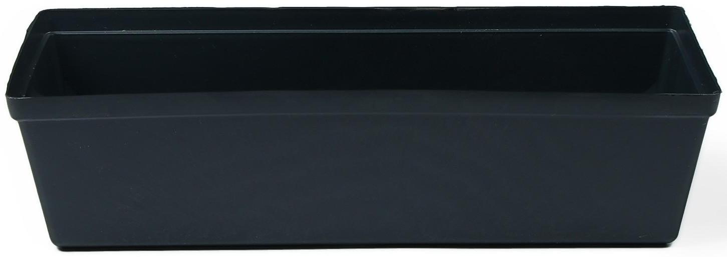 Ящик для рассады, 36 × 14 × 9 см, 3 л, чёрный, «Урожай-7»