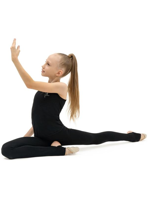 Лосины с вырезом, размер 36, цвет чёрный