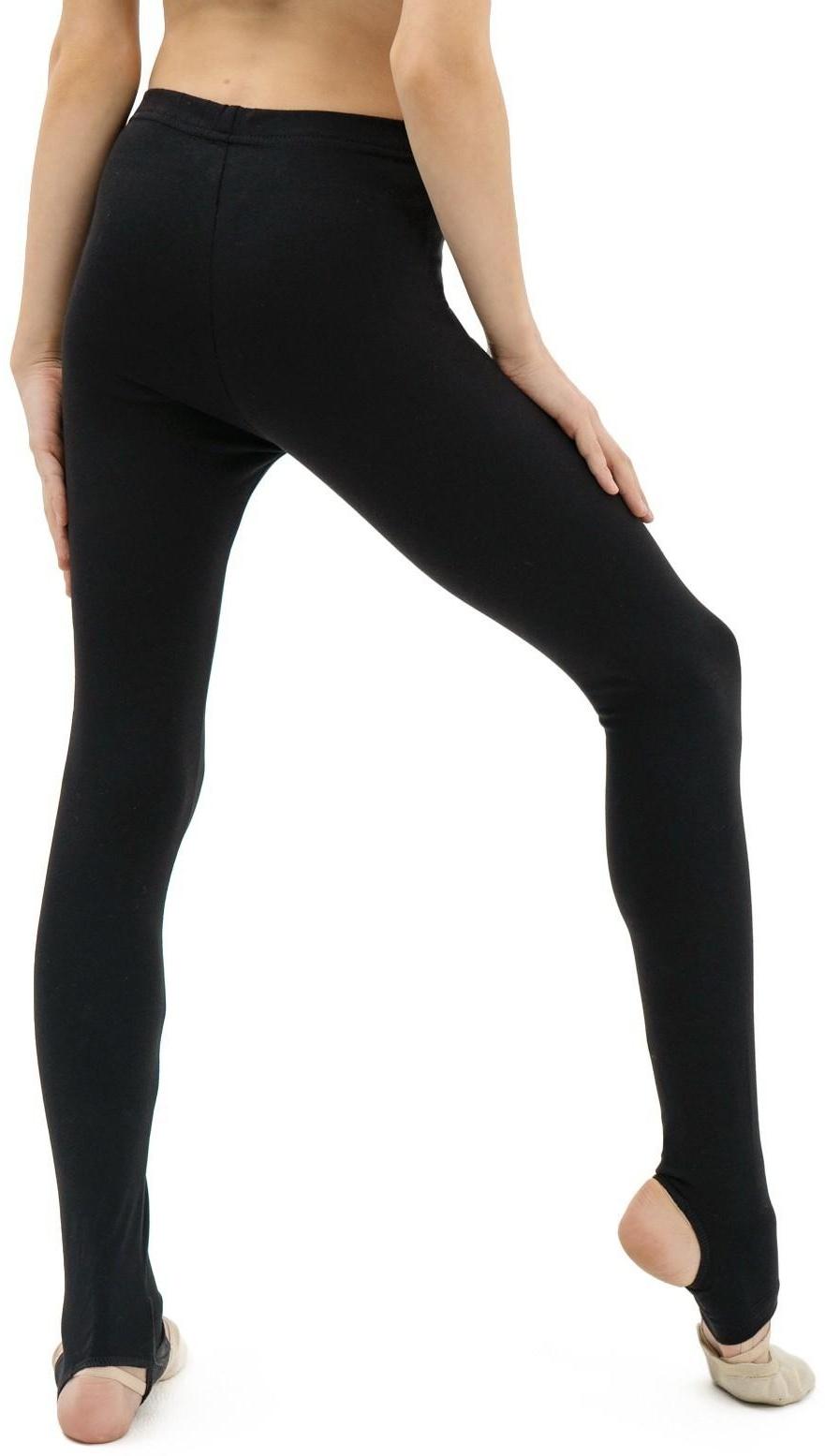 Лосины с вырезом, размер 38, цвет чёрный