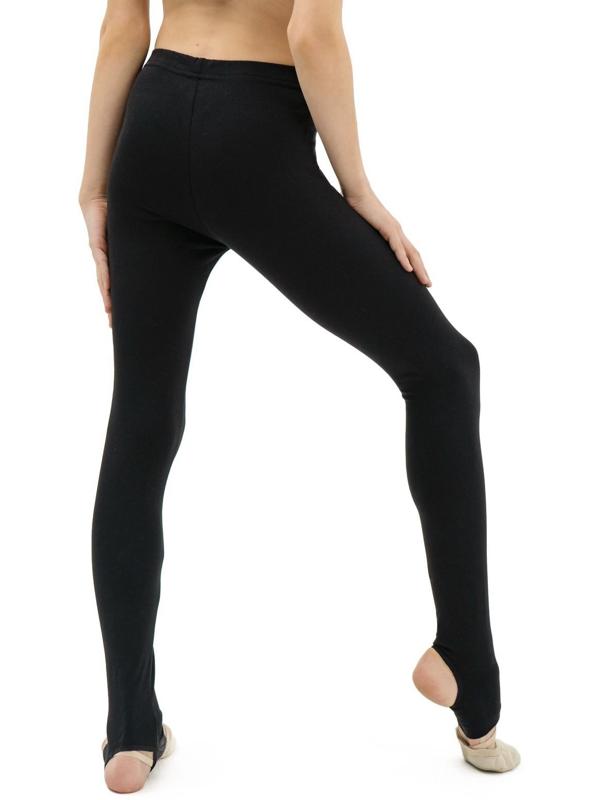 Лосины с вырезом, размер 38, цвет чёрный