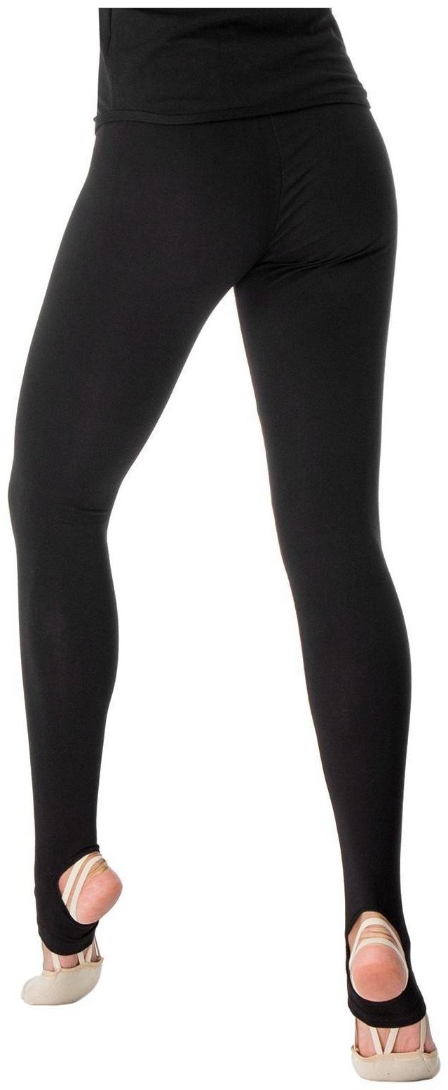 Лосины с вырезом, размер 40, цвет чёрный