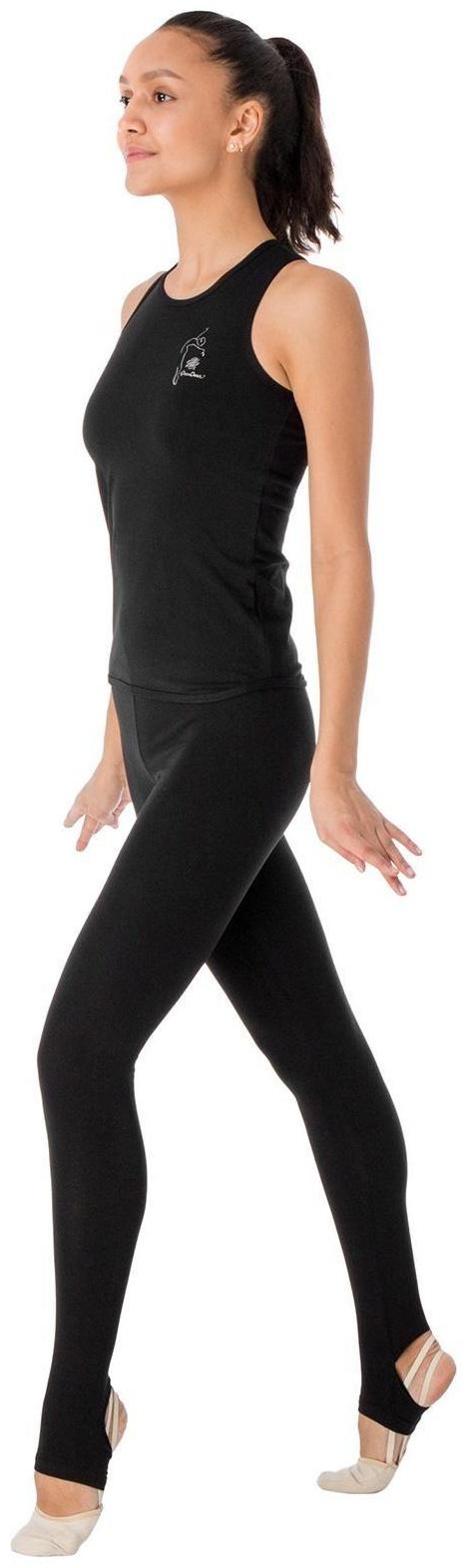 Лосины с вырезом, размер 40, цвет чёрный