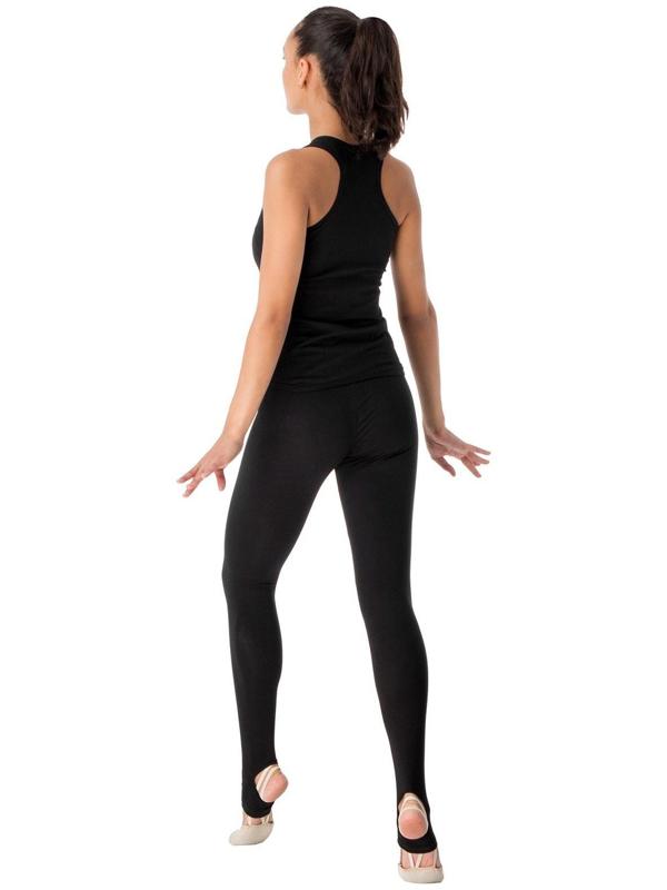 Лосины с вырезом, размер 40, цвет чёрный